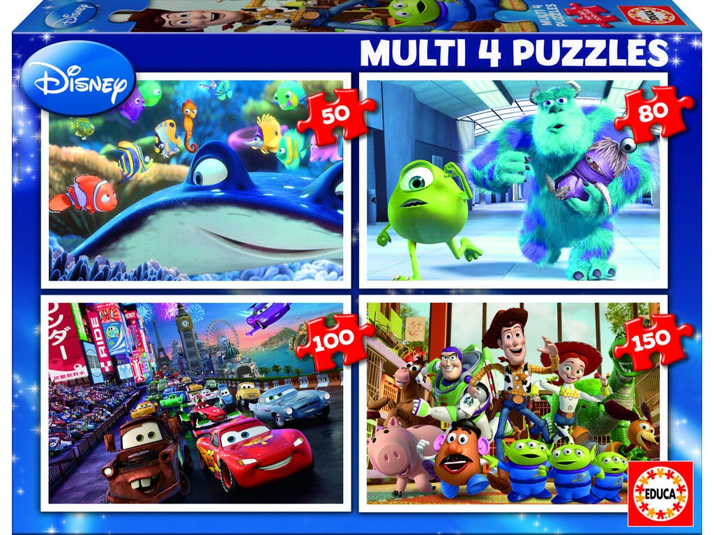 Puzzle Multi 4 50-80-100-150 Disney Pixar Educa 15615 3 Puzzle Multi 4 50-80-100-150 Disney Pixar Educa 15615