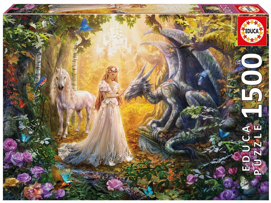 Puzzle 1500 Dragón, Princesa Y Unicornio Educa 17696 3 Puzzle 1500 Dragón, Princesa Y Unicornio Educa 17696