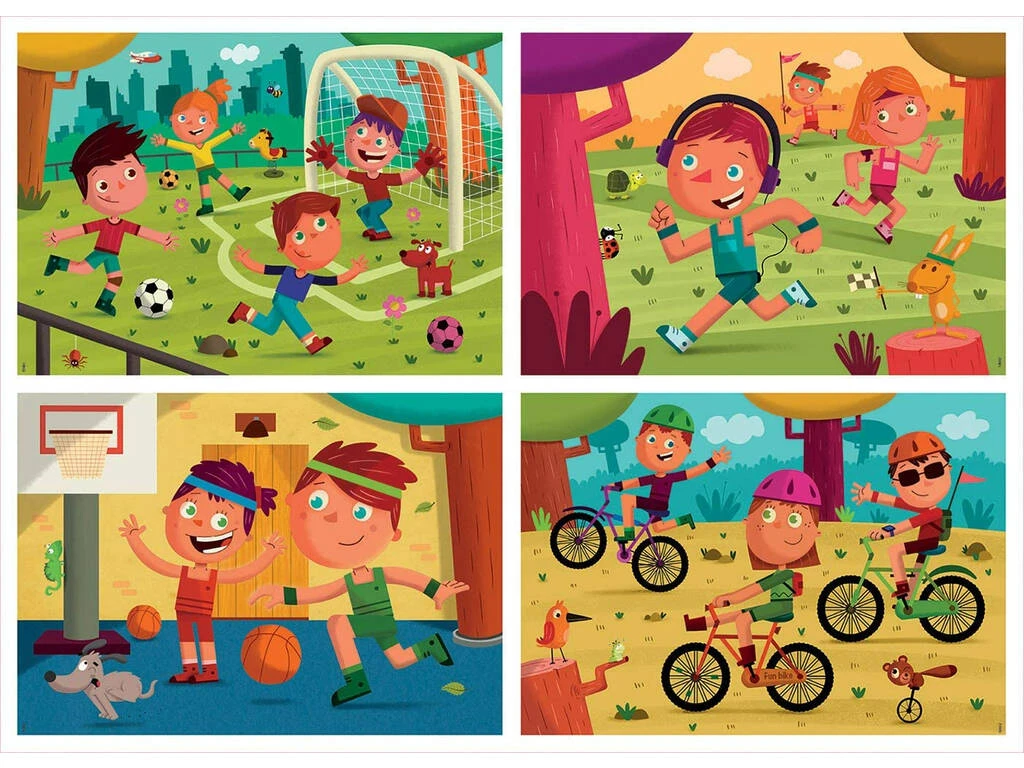 Puzzle Multi 4 Junior Deportes Educa 18602 4 Puzzle Multi 4 Junior Deportes Educa 18602 - Imagen 2