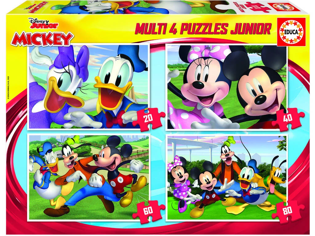 Puzzle Multi 4 Junior Mickey & Friends 20-40-60-80 Educa 18627 3 Puzzle Multi 4 Junior Mickey & Friends 20-40-60-80 Educa 18627