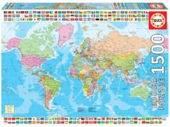 Puzzle 1500 Mapamundi Político Educa 18500