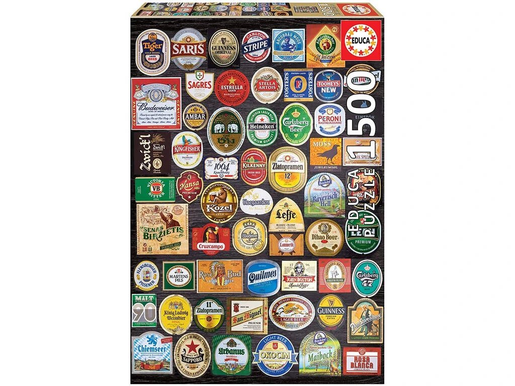 Puzzle 1500 Etiquetas De Cerveza Educa 18463 3 Puzzle 1500 Etiquetas De Cerveza Educa 18463