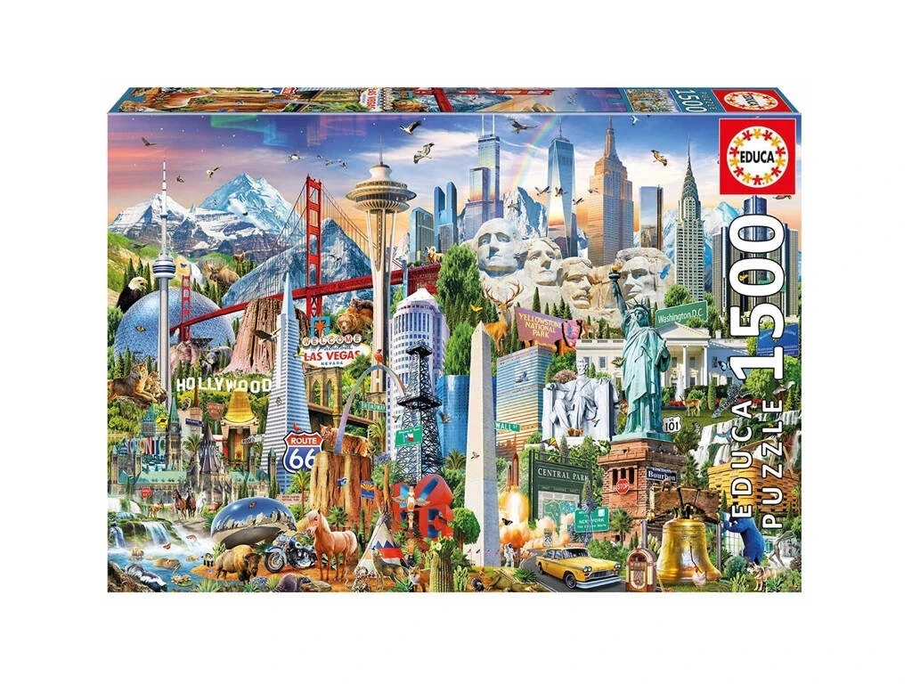 Puzzle 1500 Símbolos De Norteamérica Educa 17670 3 Puzzle 1500 Símbolos De Norteamérica Educa 17670