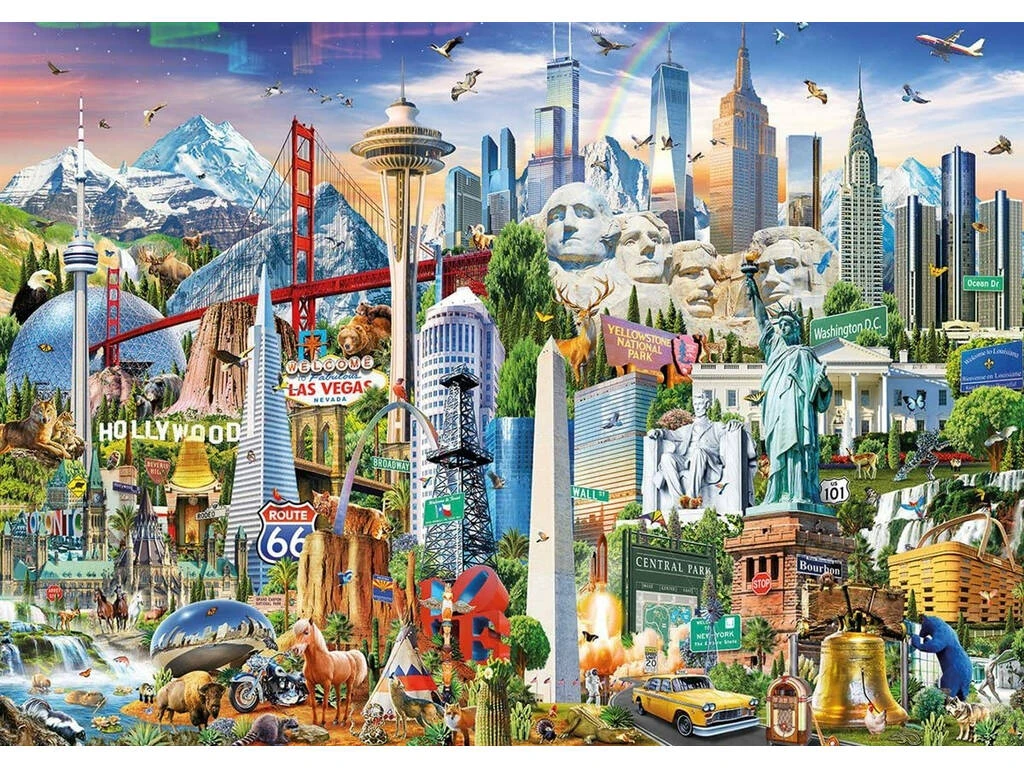 Puzzle 1500 Símbolos De Norteamérica Educa 17670 4 Puzzle 1500 Símbolos De Norteamérica Educa 17670 - Imagen 2