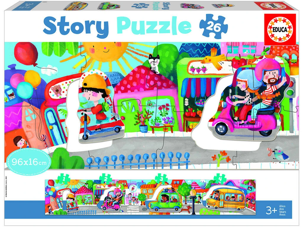 Story Puzzle 26 Piezas Vehículos En La Ciudad Educa 18901 3 Story Puzzle 26 Piezas Vehículos En La Ciudad Educa 18901