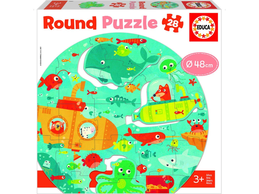 Puzzle Round 28 Piezas Bajo El Mar Educa 18907 3 Puzzle Round 28 Piezas Bajo El Mar Educa 18907