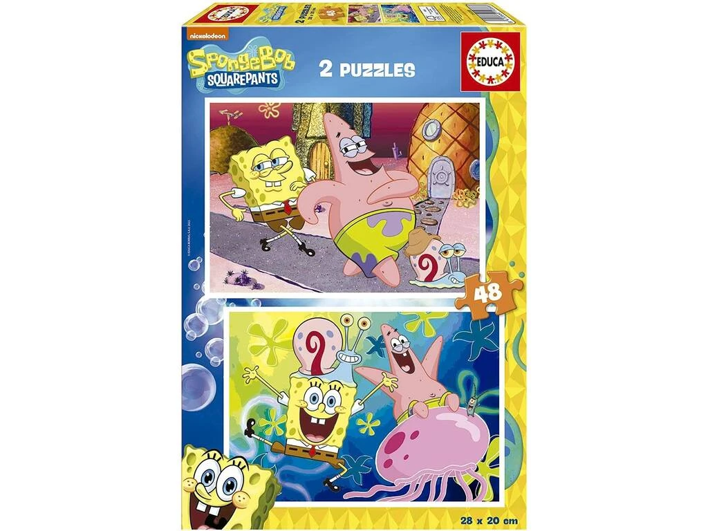 Puzzle 2x48 Bob Esponja Educa 19388 3 Puzzle 2x48 Bob Esponja Educa 19388