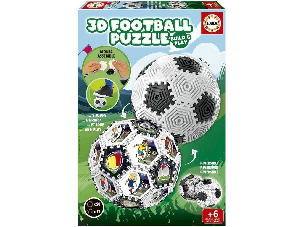 Puzzle 3D Fútbol Educa 19210 3 Puzzle 3D Fútbol Educa 19210