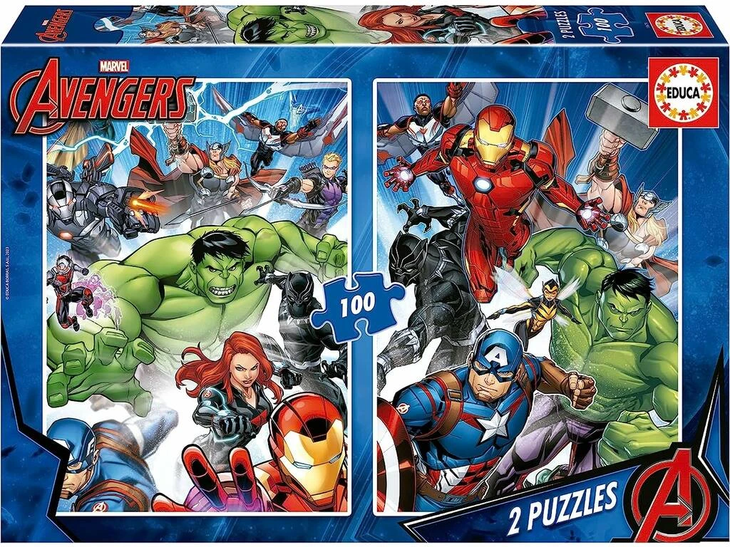 Puzzle 2X100 Avengers Educa 19679 3 Puzzle 2X100 Avengers Educa 19679
