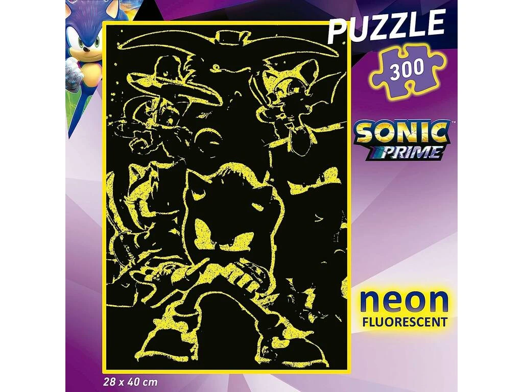Puzzle 300 Sonic Neón Fluorescente Educa 19630 5 Puzzle 300 Sonic Neón Fluorescente Educa 19630 - Imagen 3