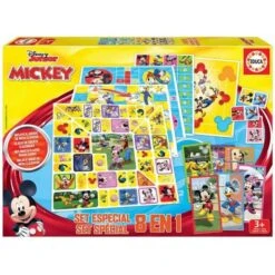 Carrera - Mickey Mouse - Set Especial 8 En 1: Juegos De Mesa Clásicos Con Amigos De Dibujos Animados ㅤ