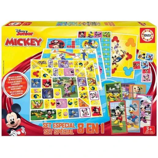Carrera - Mickey Mouse - Set Especial 8 En 1: Juegos De Mesa Clásicos Con Amigos De Dibujos Animados ㅤ 3 Carrera - Mickey Mouse - Set Especial 8 En 1: Juegos De Mesa Clásicos Con Amigos De Dibujos Animados ㅤ