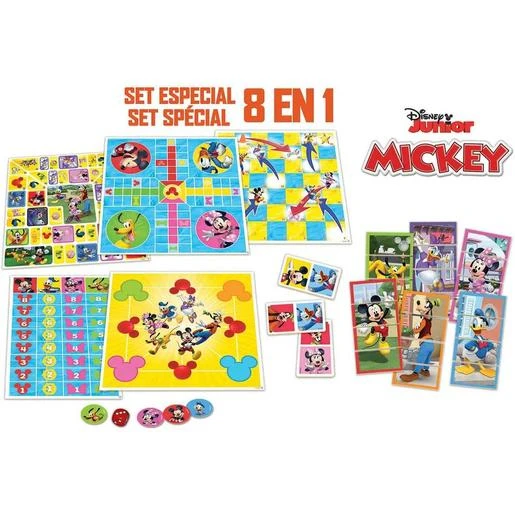 Carrera - Mickey Mouse - Set Especial 8 En 1: Juegos De Mesa Clásicos Con Amigos De Dibujos Animados ㅤ 4 Carrera - Mickey Mouse - Set Especial 8 En 1: Juegos De Mesa Clásicos Con Amigos De Dibujos Animados ㅤ - Imagen 2