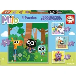 Set De Puzzles Infantiles Progresivos De 12 A 25 Piezas, Medidas: 16 X 16 Cm ㅤ