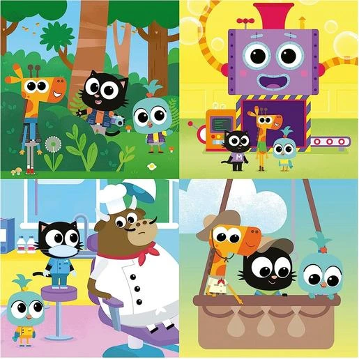 Set De Puzzles Infantiles Progresivos De 12 A 25 Piezas, Medidas: 16 X 16 Cm ㅤ 4 Set De Puzzles Infantiles Progresivos De 12 A 25 Piezas, Medidas: 16 X 16 Cm ㅤ - Imagen 2