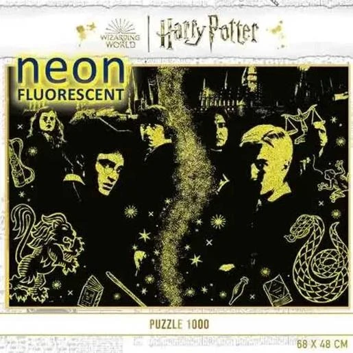 Harry Potter - Puzzle Neón De 1000 Piezas: Mundo Mágico De Harry Potter Con Cola Fix Incluida 4 Harry Potter - Puzzle Neón De 1000 Piezas: Mundo Mágico De Harry Potter Con Cola Fix Incluida - Imagen 2