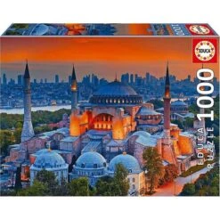Educa Borras - Dragon Ball - Puzzle 1000 Piezas Mezquita Azul Estambul Con Cola Fix ㅤ