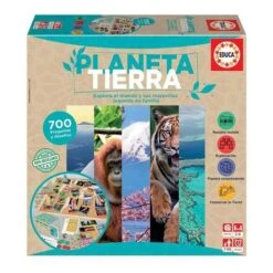 Educa Borras - Juego De Mesa Planeta Tierra Con 700 Preguntas, Materiales 100% Reciclados ㅤ