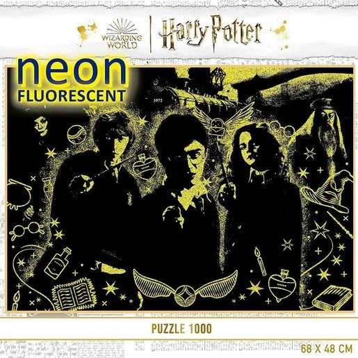 Harry Potter - Puzzle Neón De 1000 Piezas De Harry Potter Con Cola Fix Incluida 4 Harry Potter - Puzzle Neón De 1000 Piezas De Harry Potter Con Cola Fix Incluida - Imagen 2