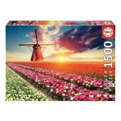Educa Borrás - Paisaje De Tulipanes Puzzle 1500 Piezas