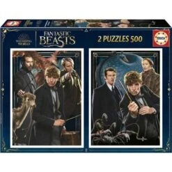 Puzzles Fantastic Beast 2x500 Piezas Con Cola Fix Incluida
