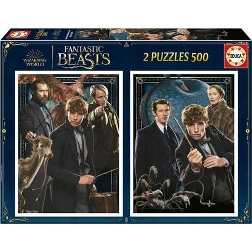 Puzzles Fantastic Beast 2x500 Piezas Con Cola Fix Incluida 3 Puzzles Fantastic Beast 2x500 Piezas Con Cola Fix Incluida