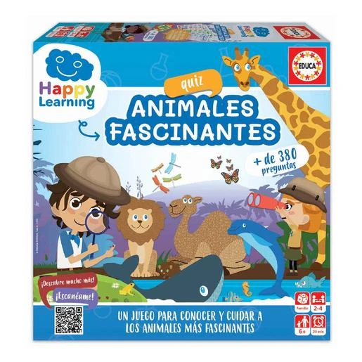 Educa Borrás - Quiz Animales Fascinantes - Juego De Mesa Happy Learning 3 Educa Borrás - Quiz Animales Fascinantes - Juego De Mesa Happy Learning