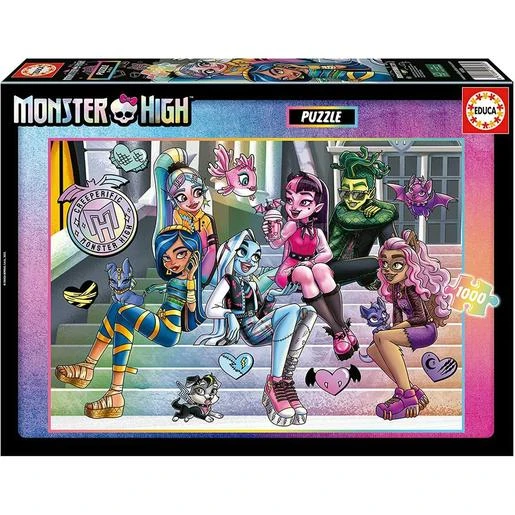 Monster High - Puzzle De 1000 Piezas Monster High Para Adultos, 68 X 48 Cm Y Cola Fix Incluida ㅤ 3 Monster High - Puzzle De 1000 Piezas Monster High Para Adultos, 68 X 48 Cm Y Cola Fix Incluida ㅤ