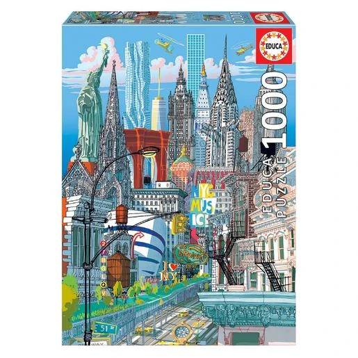 Educa Borrás - Nueva York, Carlo Stanga - Puzzle 1000 Piezas 3 Educa Borrás - Nueva York, Carlo Stanga - Puzzle 1000 Piezas