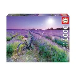 Educa Borrás - Bicicleta En Campo De Lavanda - Puzzle 1000 Piezas