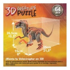 Educa Borras - Puzzle 3D Velociraptor 7 Educa Borras - Puzzle 3D Velociraptor -Educa Borras Ventas medias 274