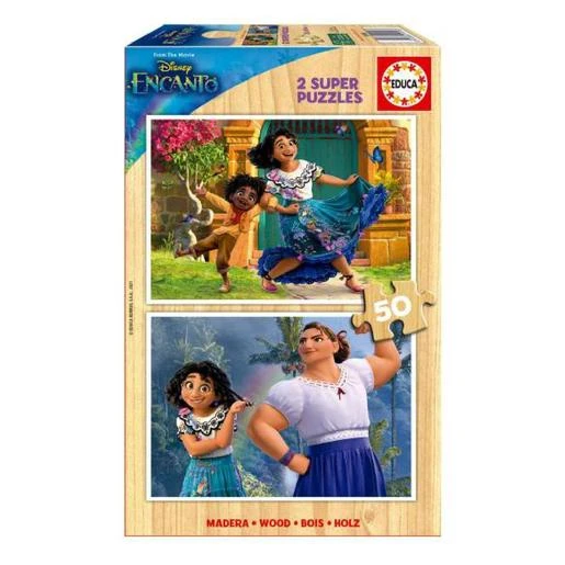 Educa Borras - 2 Puzzles Encanto Madera 50 Piezas 3 Educa Borras - 2 Puzzles Encanto Madera 50 Piezas