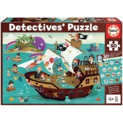 Educa Borrás - Barco Pirata - Puzzle Detectives 50 Piezas