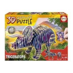 Educa Borrás - Triceratops - 3D Creature Puzzle