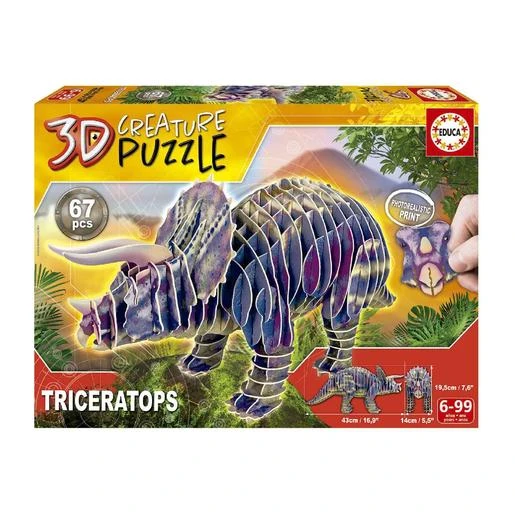 Educa Borrás - Triceratops - 3D Creature Puzzle 3 Educa Borrás - Triceratops - 3D Creature Puzzle