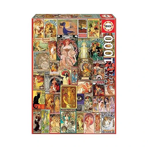 Educa Borrás - Collage Art Nouveau - Puzzle 1000 Piezas 3 Educa Borrás - Collage Art Nouveau - Puzzle 1000 Piezas