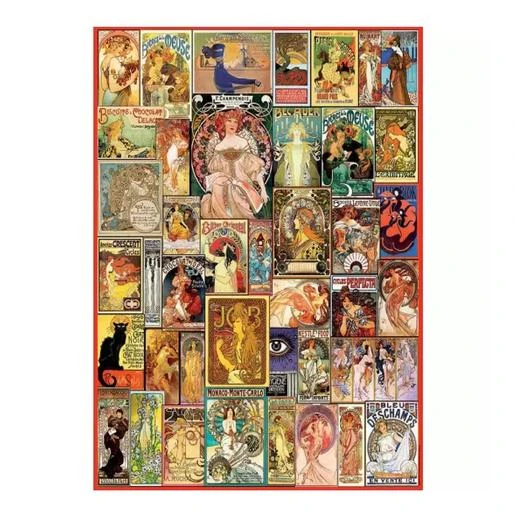Educa Borrás - Collage Art Nouveau - Puzzle 1000 Piezas 4 Educa Borrás - Collage Art Nouveau - Puzzle 1000 Piezas - Imagen 2