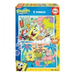Educa Borras - 2 Puzzles Bob Esponja 100 Piezas